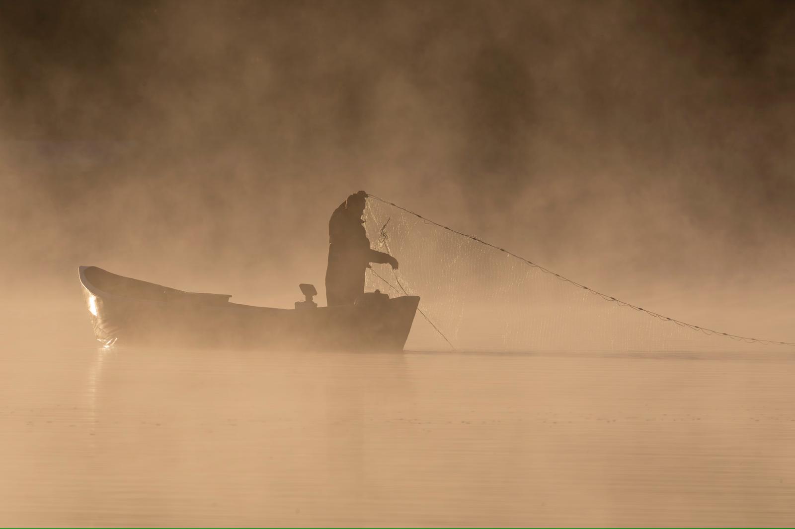 Fischer bei der Arbeit